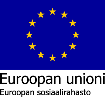 Euroopan sosiaalirahaston logo.